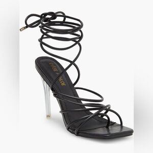 Chase + Chloe Black Spiral Heels